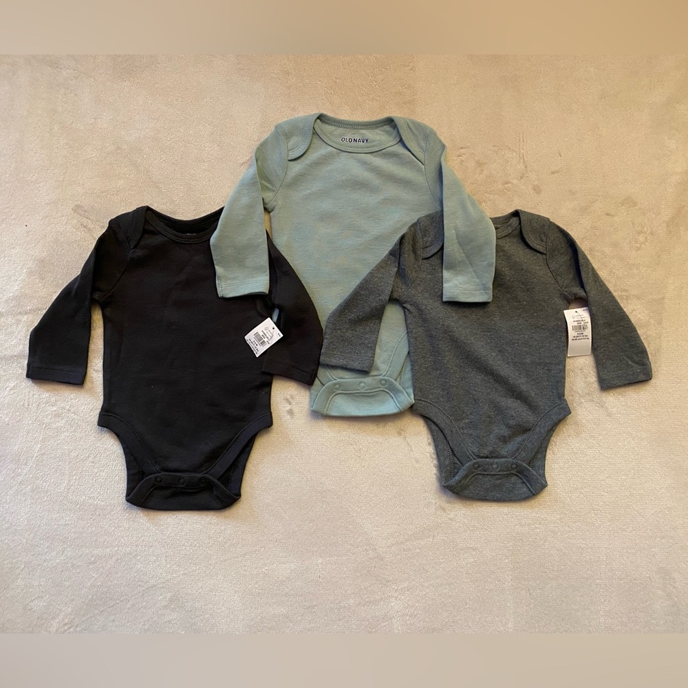 Old Navy Long Sleeve Baby Onesies - Set of 3